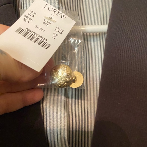 NWT J Crew Mercantile (this is J Crew’s high-end line)Blazer, black size 12. - Picture 6 of 14